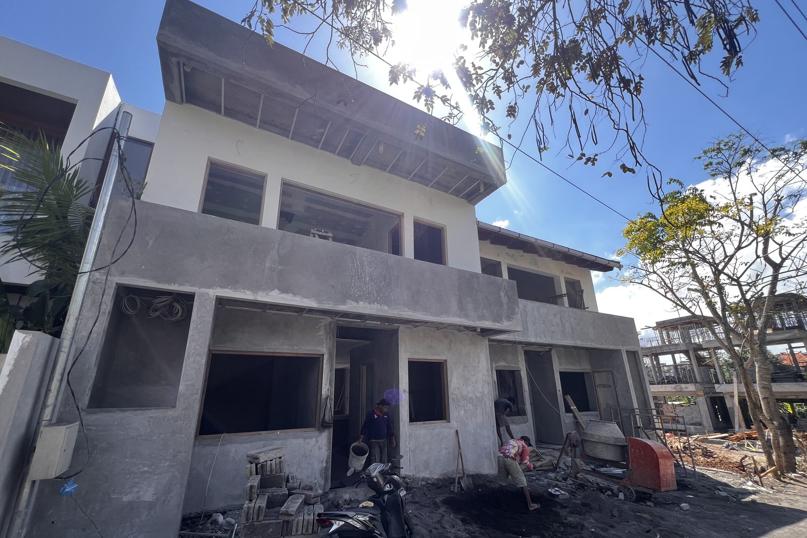 Villa 5 - fachada en obra